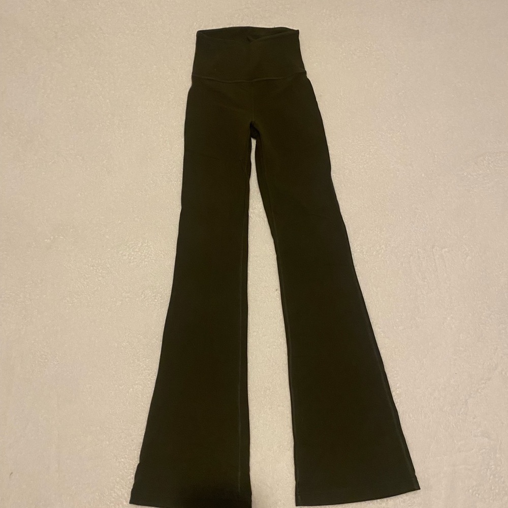 Lululemon Olive Green Groove Nulu Super-High-Rise Flared Pant